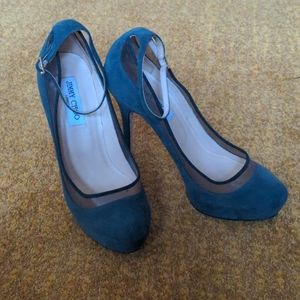 Jimmy Choo Green Velvet Heels